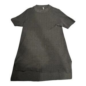 Eileen Fisher Organic Linen Black Simple Top Size Small Breathable